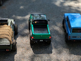 Three RC crawlers