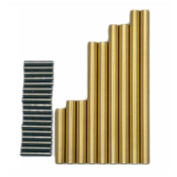 9 Stk. Crawler Links aus Messing incl. 18 Stk. M4 VA-Stiftschrauben